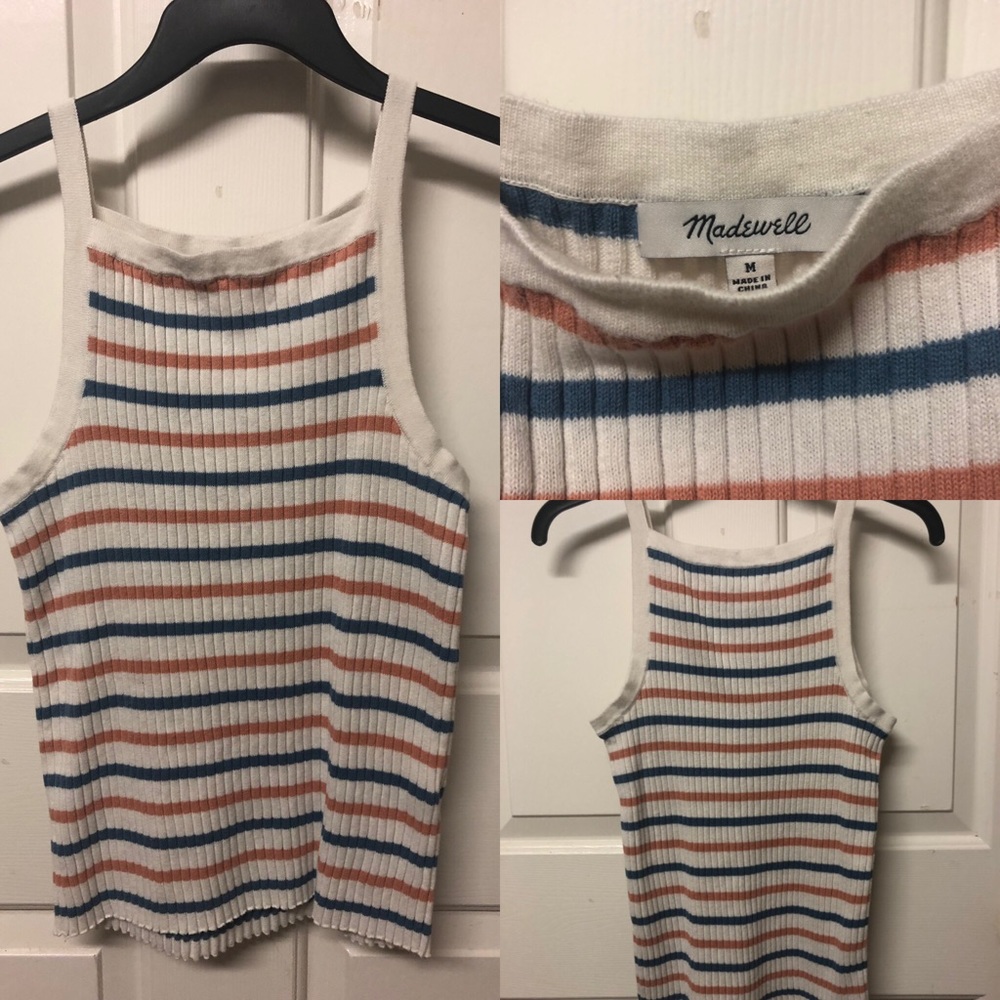 Apron Sweater Tank in Stripe